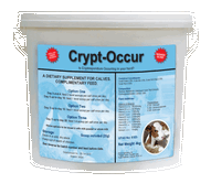 Cryptosporidium is often contracted from manure from cow’s teats or from the environment. Feed Crypt-Occur to Calves in the first feed of colostrum and continue to feed until 10 days or age or even up to day 14 in severe cases of crypto