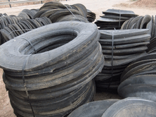 Lorry Tyre SideWalls are delivered strapped into bundles of 27 on artic tippers, walking floors or curtain siders ready for use on silage clamps